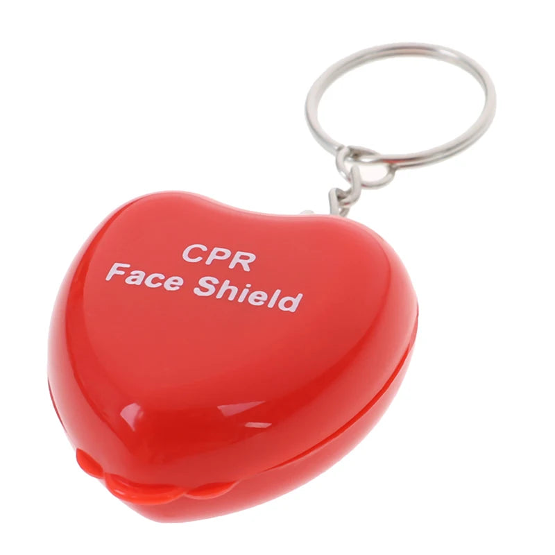 Mini Protect CPR Mask Mouth Keychain Rescue Heart Box Face First Aid