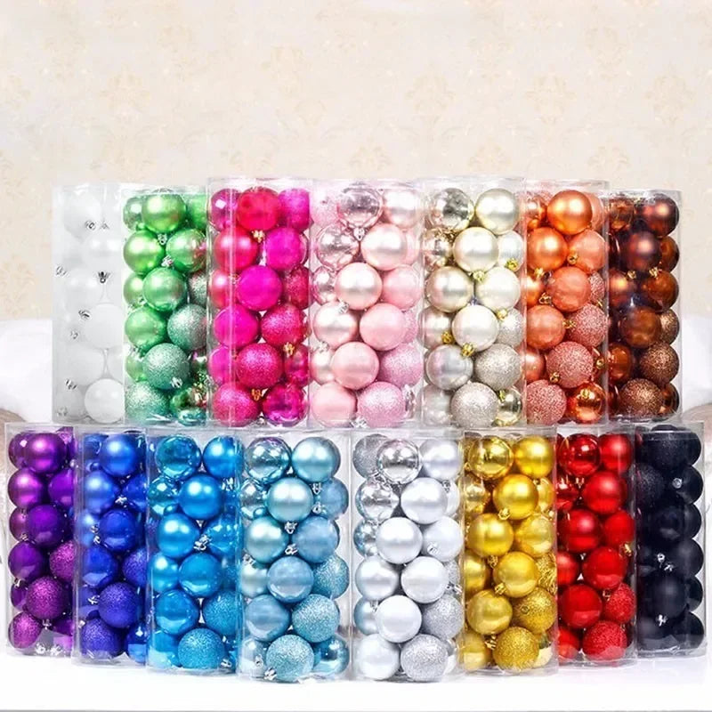 2025 Decorating Christmas Balls Large Plastic Silver Gold Red Ball