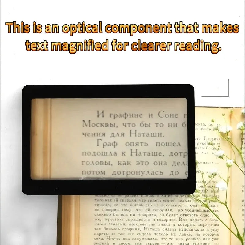 Portable Card-sized Magnifiersslim Pocket Magnifying Glass Reading