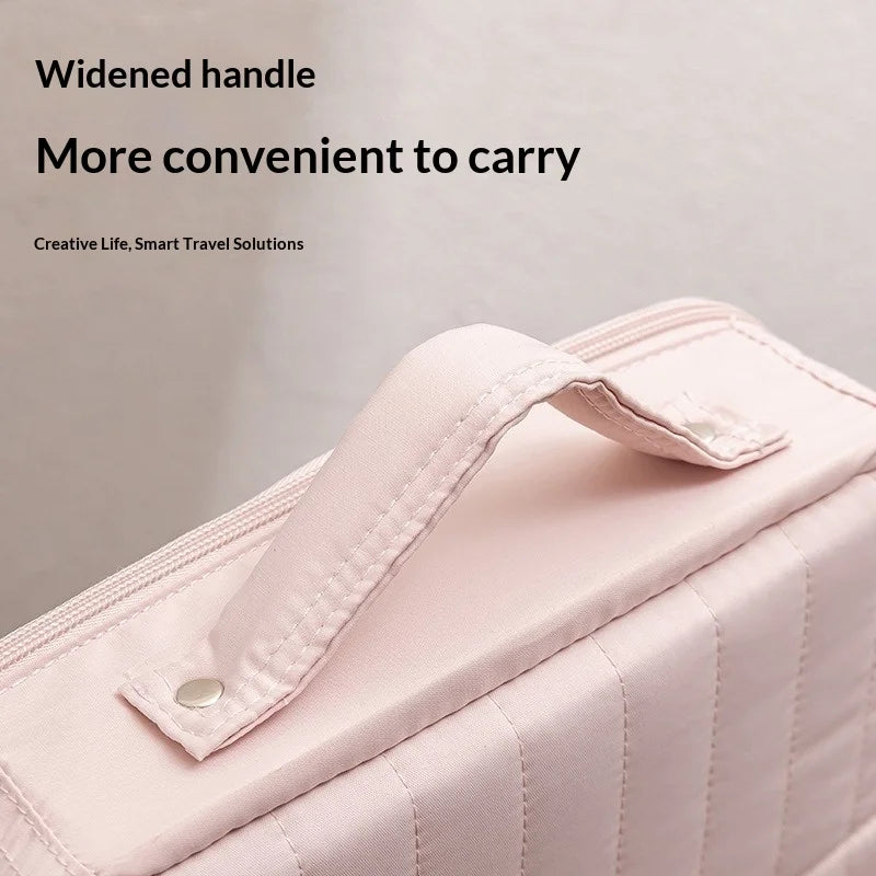 Zpaxo Large Waterproof Makeup Bag – Partitioned Travel Organizer Travel Makeup Bag Zpaxo