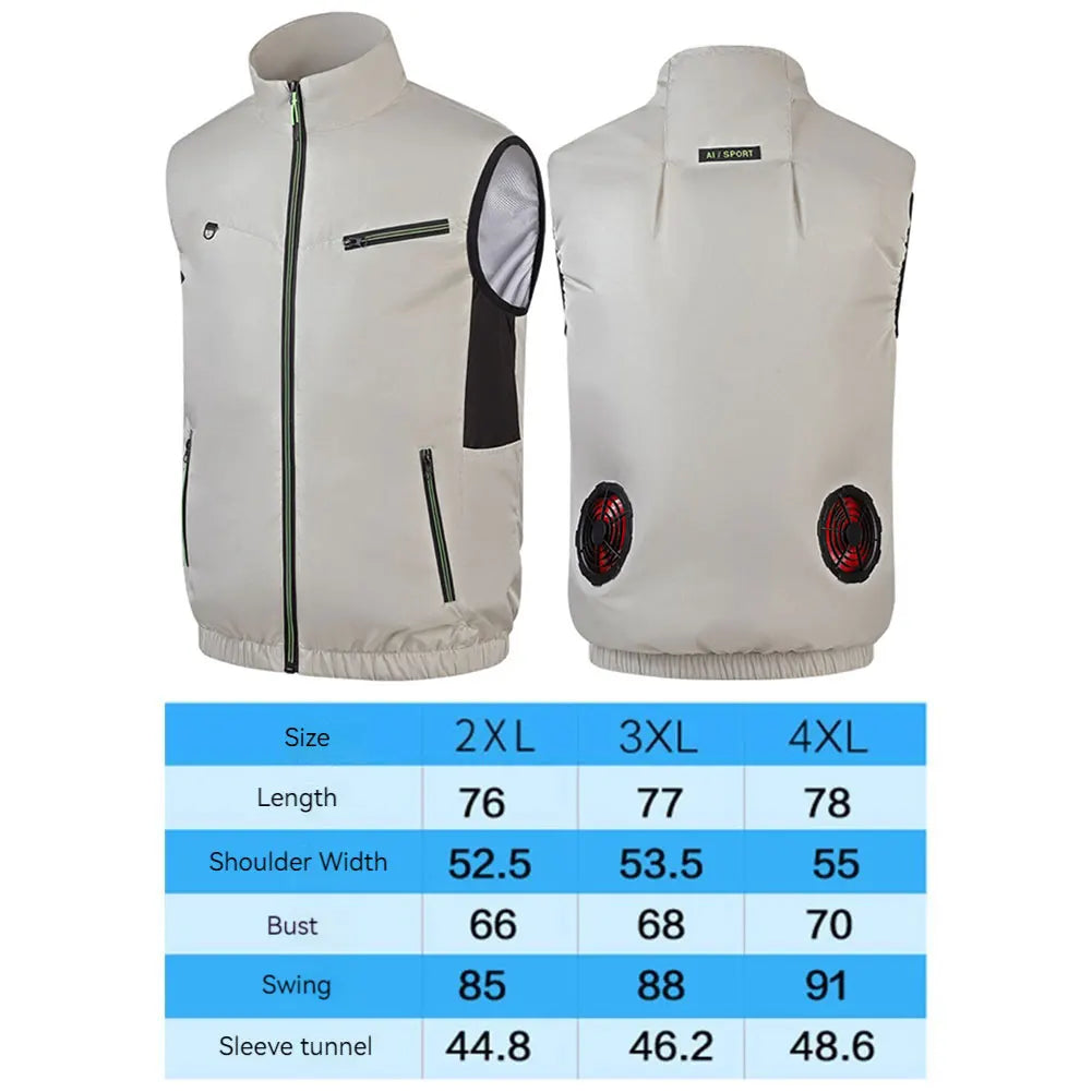 Ice Vest Breathable Fishing Vest Sleeveless Workwear for Summer Outdoor Activities Zpaxo