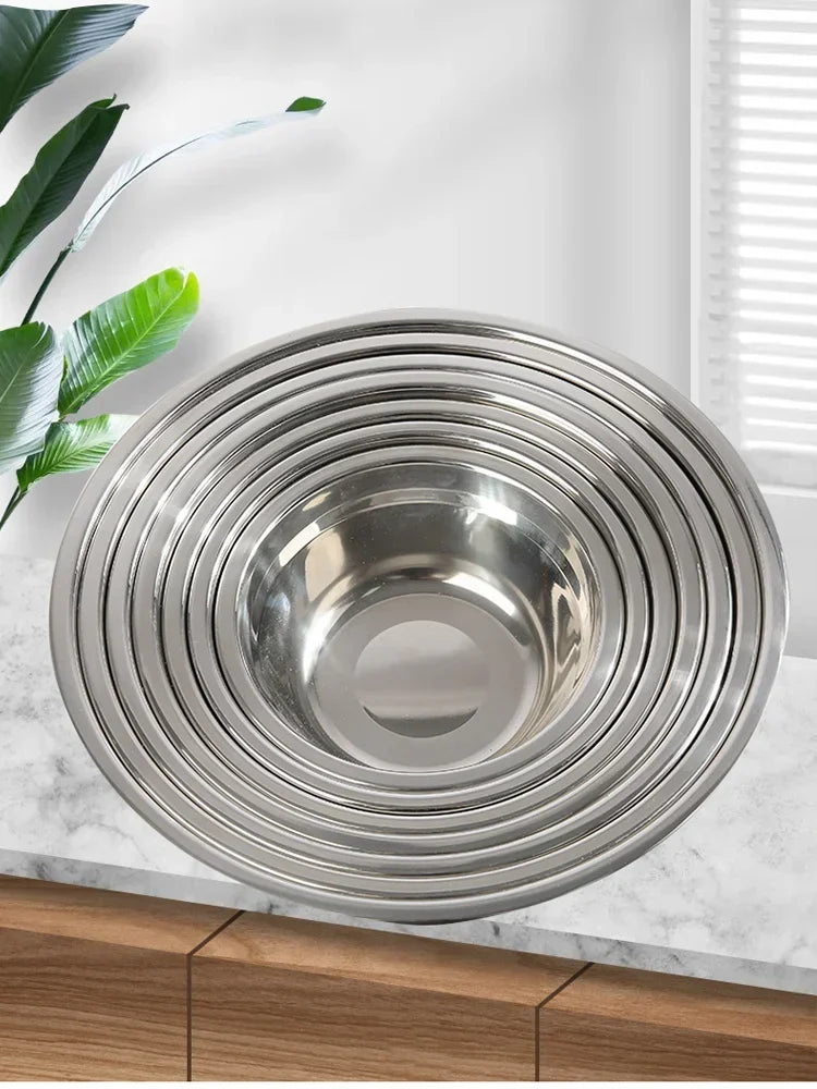 Stainless Steel Mixing Bowl – Baking, Kneading & Washing Stainless Steel Mixing Bowl Zpaxo