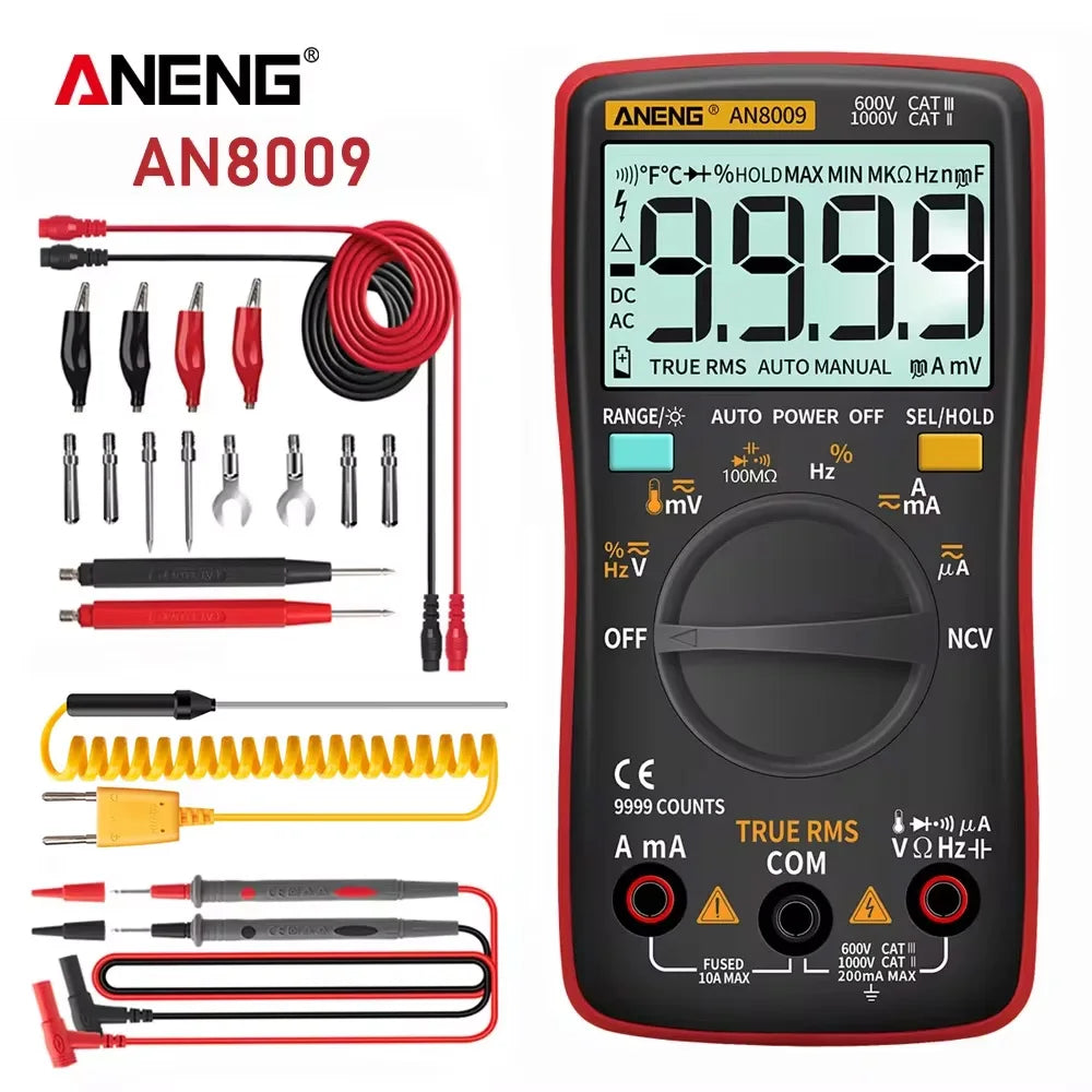ANENG AN8009 Electrical Capacitance Meter Temp Diode Transistor