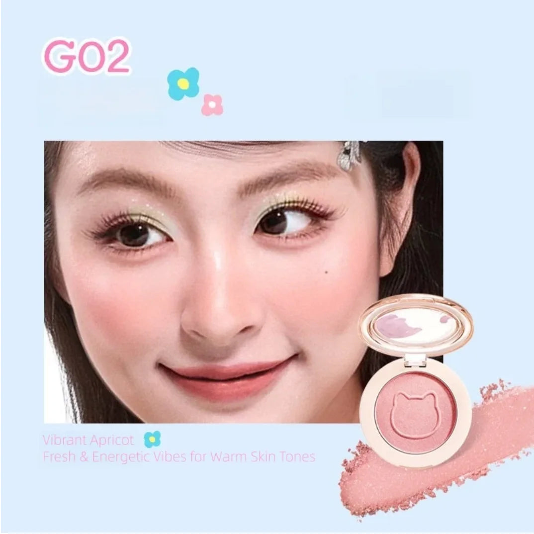 COLORKEY POKKY MAO MISTY LUSTER DUAL HIGHLIGHTER BLUSH 4G Blush Monochrome Matte Pearlescent Makeup Cosmetics Zpaxo G02