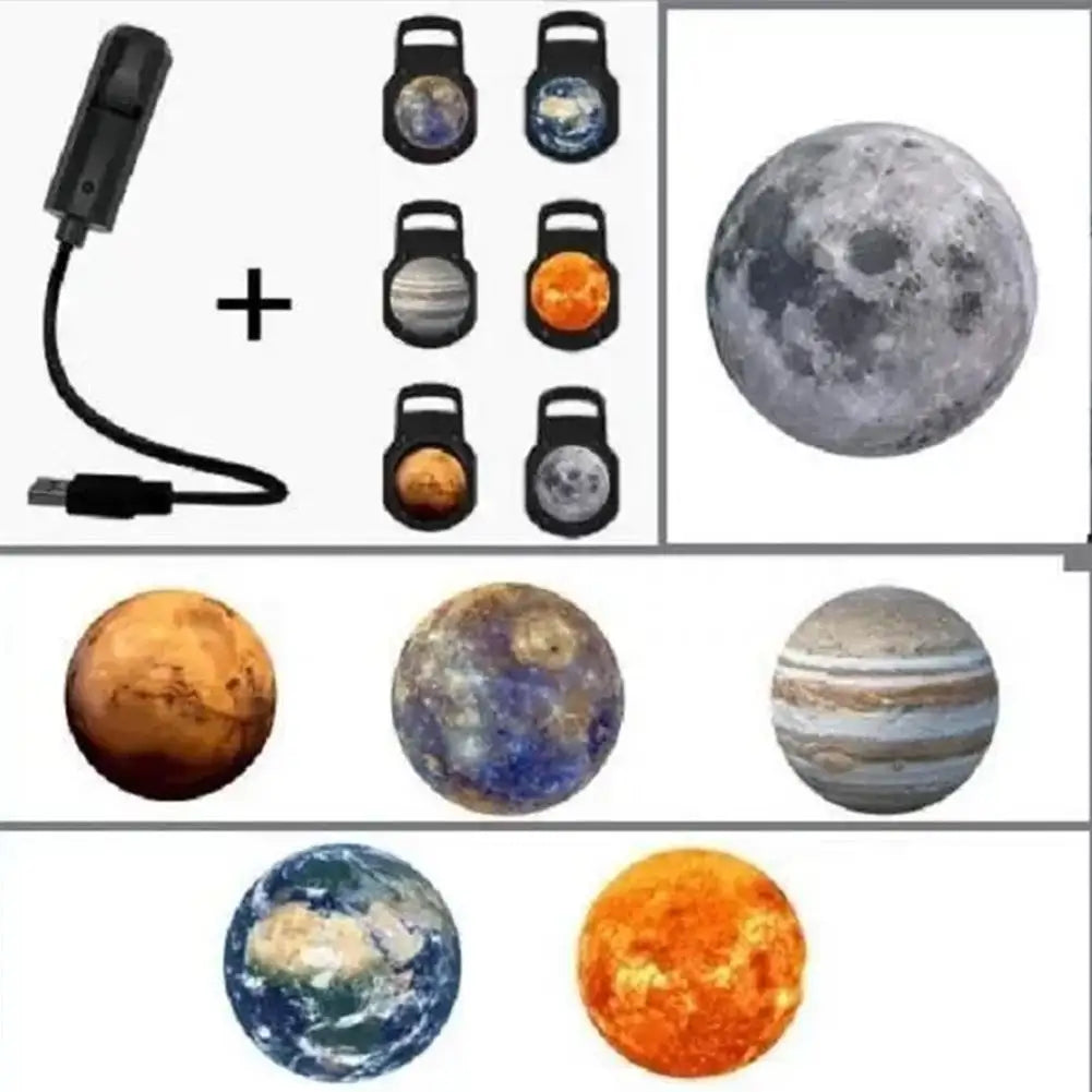 USB LED Star Moon Projector Lamp Rotating Planet Night Light Romantic Bedroom Decor Gift for Kids Adults Zpaxo