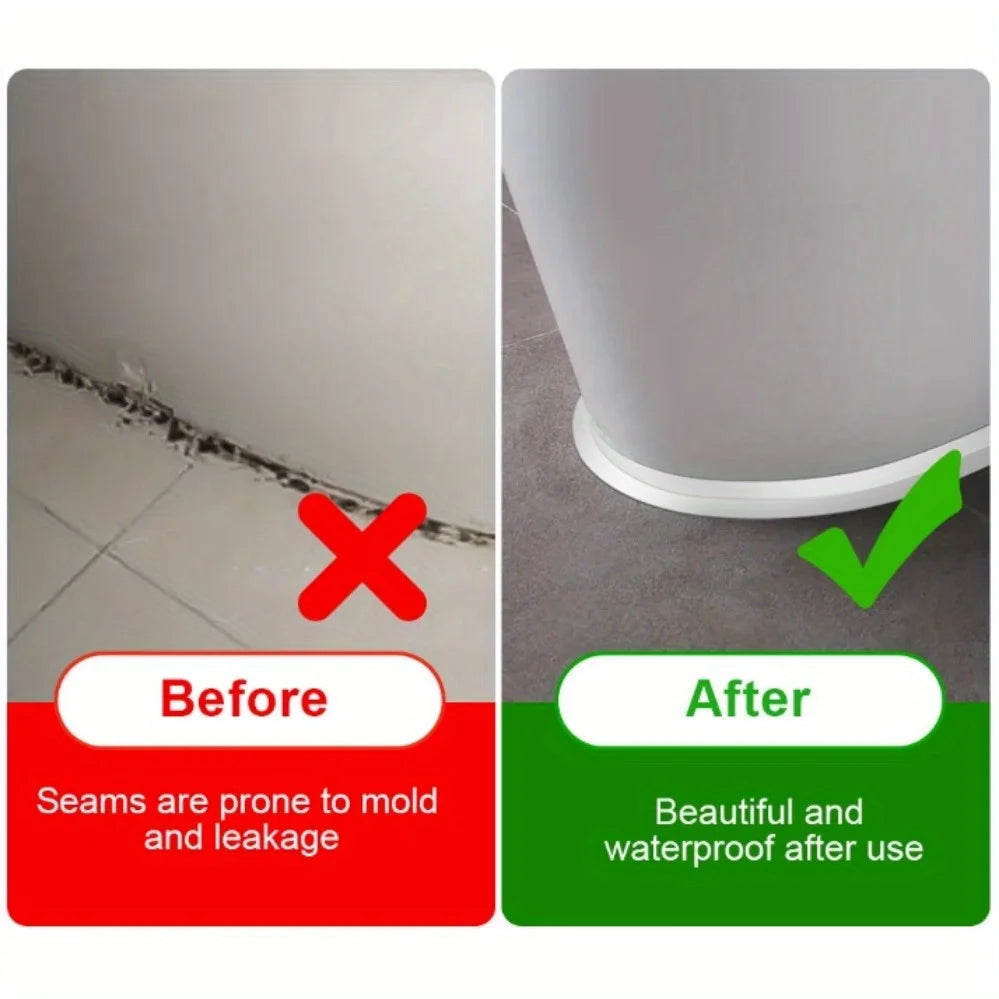 Bathroom Waterproof Wall Stickers Sealing Tapes Wall Decorations PVC Adhesive Sealling Strips Sink Edge Tape Kitchen Accessories Zpaxo
