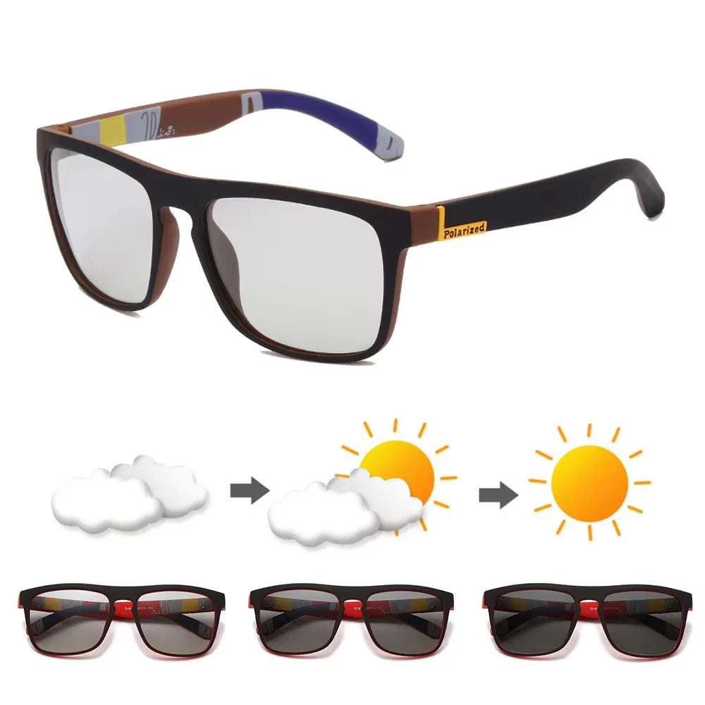 Photochromic Polarized Sports Sunglasses Men and Women Cycling Climbing Goggles Driving Sun Glasses UV400 Change Color Eyewear Zpaxo M8
