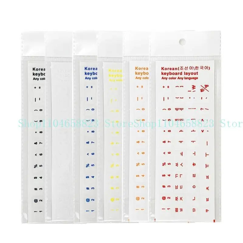 Korean Keyboard Stickers Matte PVC Sticker Letters Transparent Zpaxo