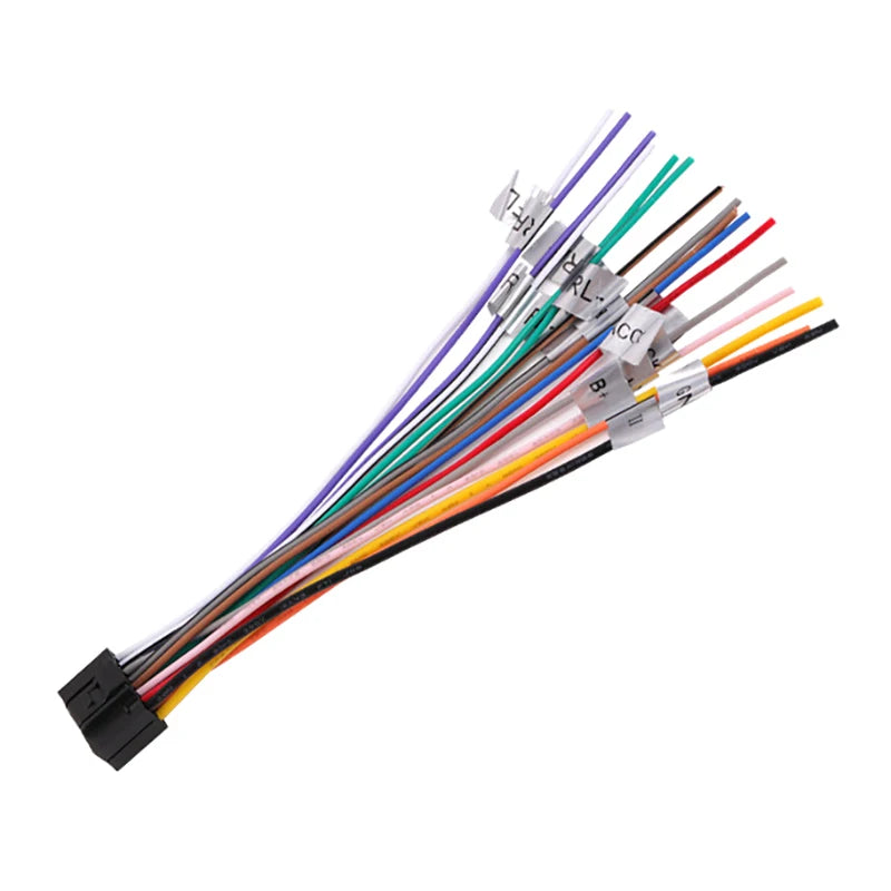 16-Pin Car Audio Wiring Harness Adapter – Universal Stereo Plug