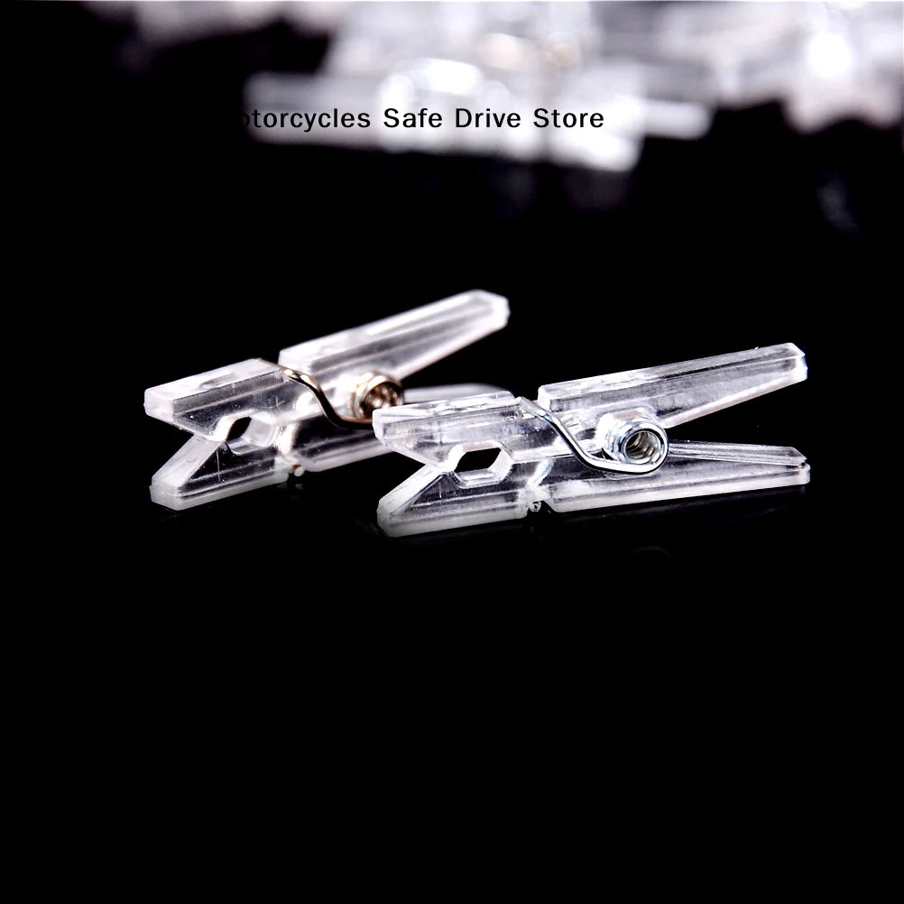 CM20pcs Mini Clear Plastic Doll Clothespin Photo Paper Peg Clips