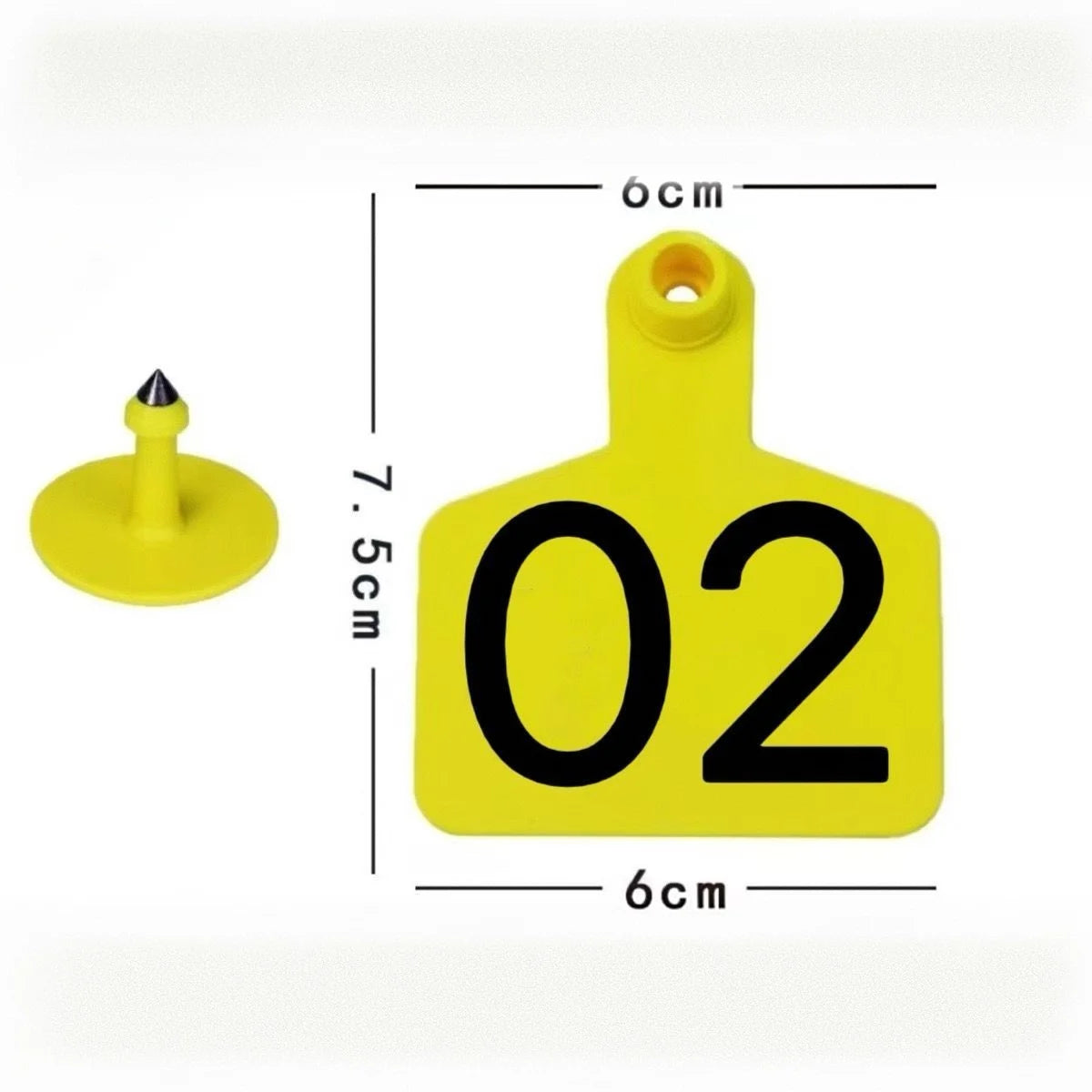 Custom Cattle Ear Tag Laser Printing Farm Name Telephone Number LOGO