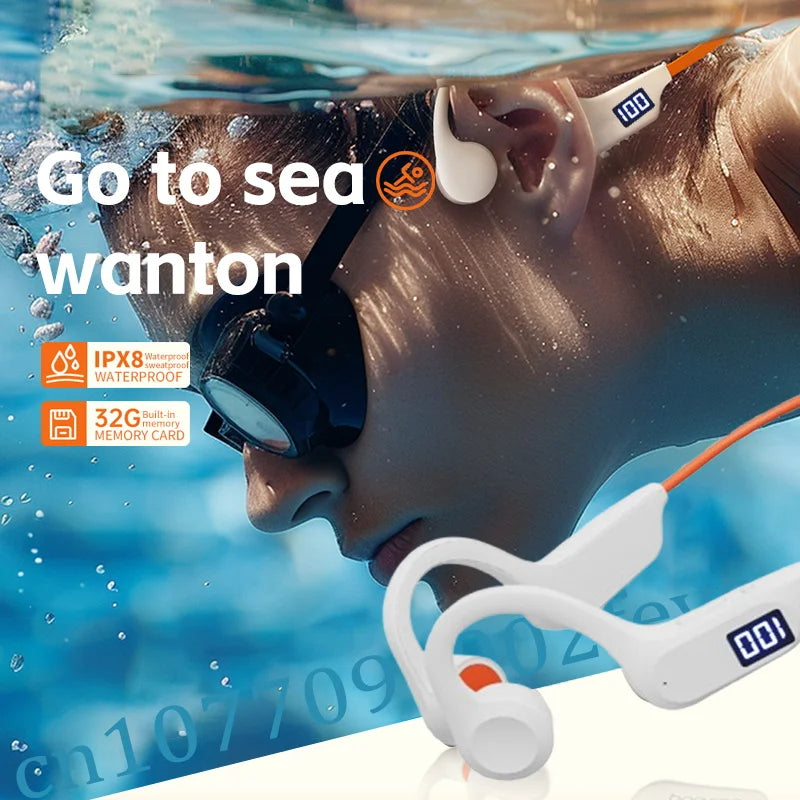 G3 Bone Conduction Swimming Headphone Bluetooth IPX8 Waterproof