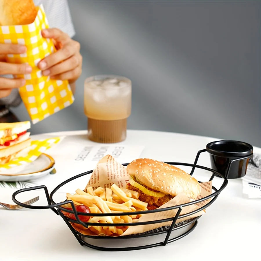French Fries Basket Snack Fried Chicken Stainless Steel Metal Kitchen