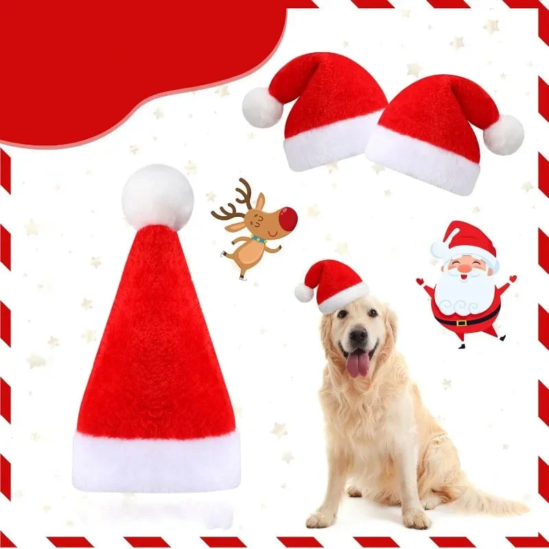 Frienda Dog Santa Hat Christmas Soft Plush Cat Pet Costumes Small