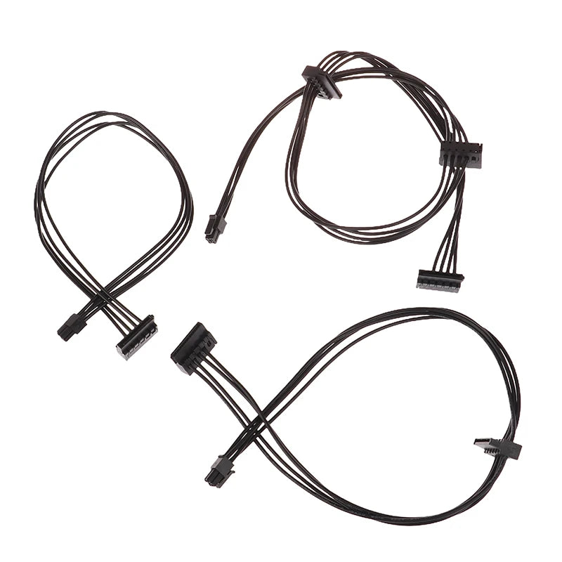 4 Pin One/Two/Threr Port SATA Power Supply For Lenovo Main Board Interface Small 4 Pin to SATA SSD Power Supply Cable 35/45/65cm Zpaxo