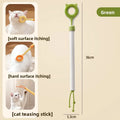3-in-1 Cat Grooming Brush & Teaser Wand – Dual-Sided