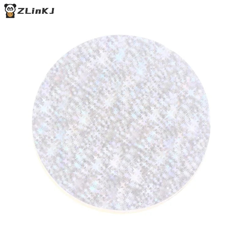 ▶100pcs 7cm/2.75in Transparent Laser Star Heart Pattern Badge Film Protective Covers for DIY Badge Maker Part Tools Zpaxo