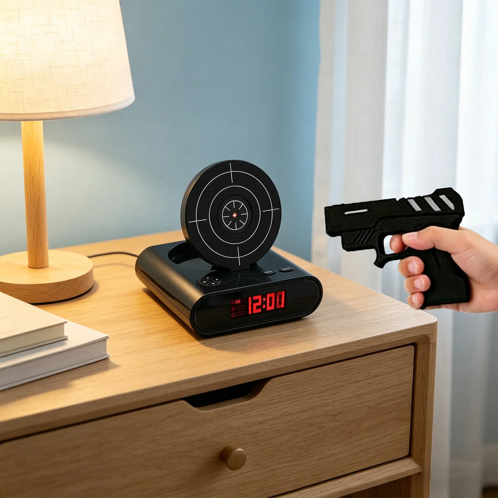 Creative Target Shooting Clocks Ringtones Customization Digital Target Alarm Clock 2 Alarming Modes for Lazy Mute Office Zpaxo