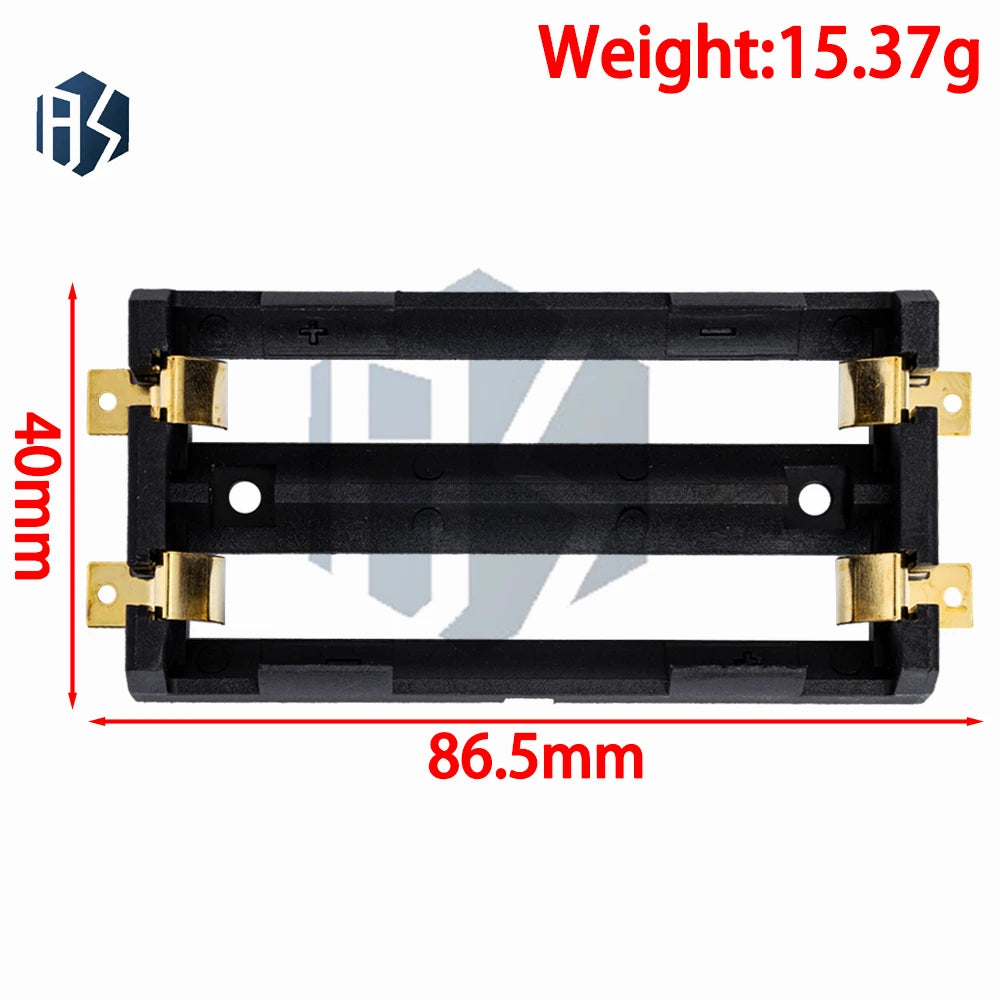 1-10PCS 1/2-Cell 18650 Battery Holder – Bronze Pins DIY Power Bank Case (Wholesale Dropship) Zpaxo