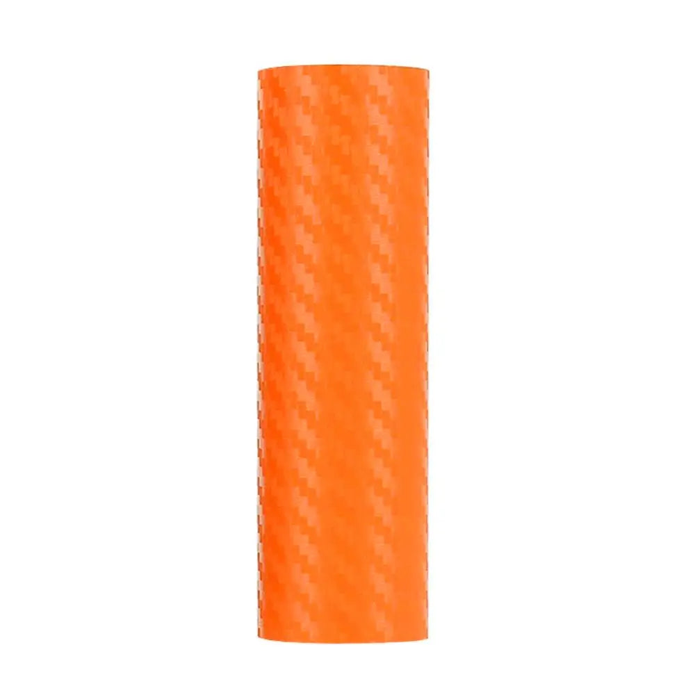 Wrap Sheet Roll Film 3D Car Carbon Fiber Vinyl Decal Sticker Zpaxo orange