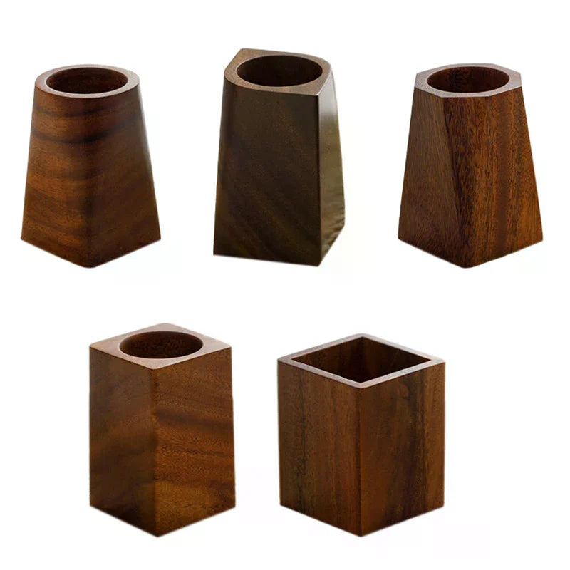Black Walnut Pen Holder Polishing Design Desktop Storage Supplies Wooden Desk Accessories Pen Storage Box Walnut Pen Holder Zpaxo