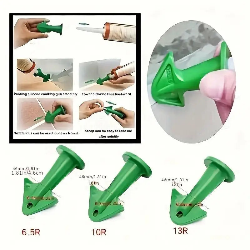 3/6pcs Multi-functional Sealant Nozzle Scraper Floor Caulking Tools Silicone Sealant Nozzles Kit Home Improvement Set Grout Tool Zpaxo