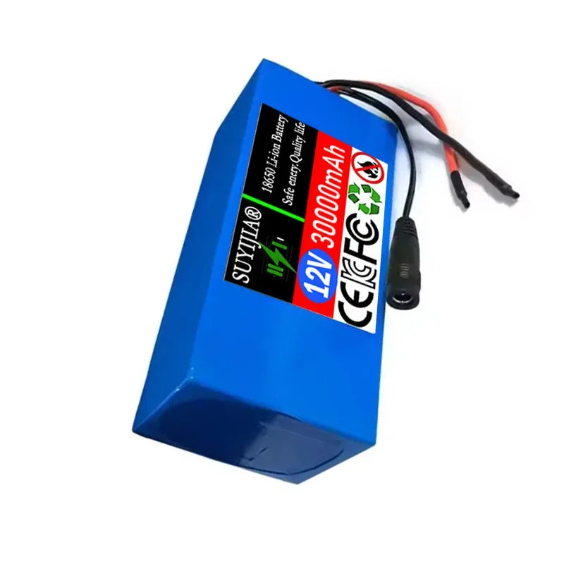 New 3S8P 12V 30000mAh Battery Pack 18650 Rechargeable Li-ion Battery with BMS 12V 30Ah DC12.6V Super Large Capacity + Charger Zpaxo