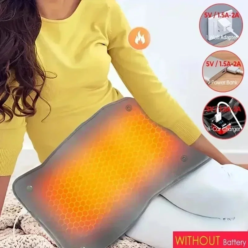 Graphene USB Heating Pad – Adjustable Temp & Timer | 46×30cm USB Heating Pad Zpaxo