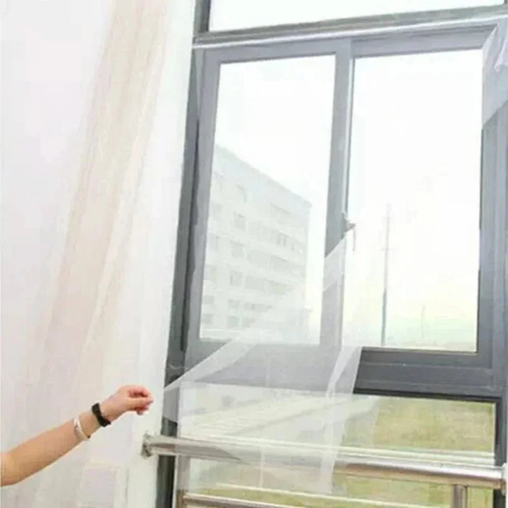 Anti Fly Mosquito Net DIY Self-Adhesive Fly Mosquito Window Net Mesh Mosquito Insect Bug Net Curtains Zpaxo