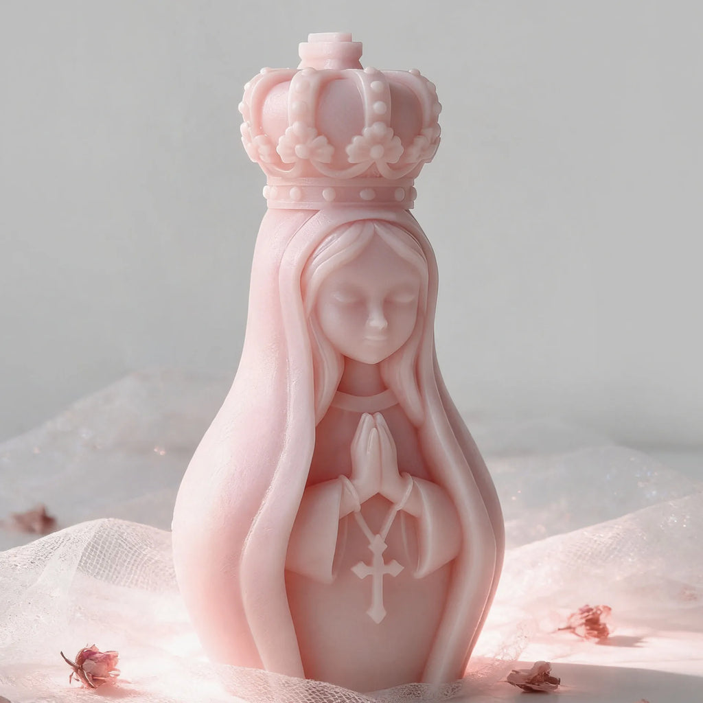 3D Virgin Mary Silicone Candle Mold – DIY Religious Craft