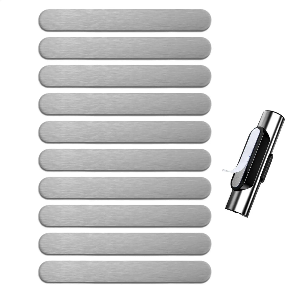 Adhesive Metal Plate For Magnets Reusable 10Pcs Magnetic Adsorption Steel Plate Self-Adhesive Patch Strips For Science Craft Zpaxo