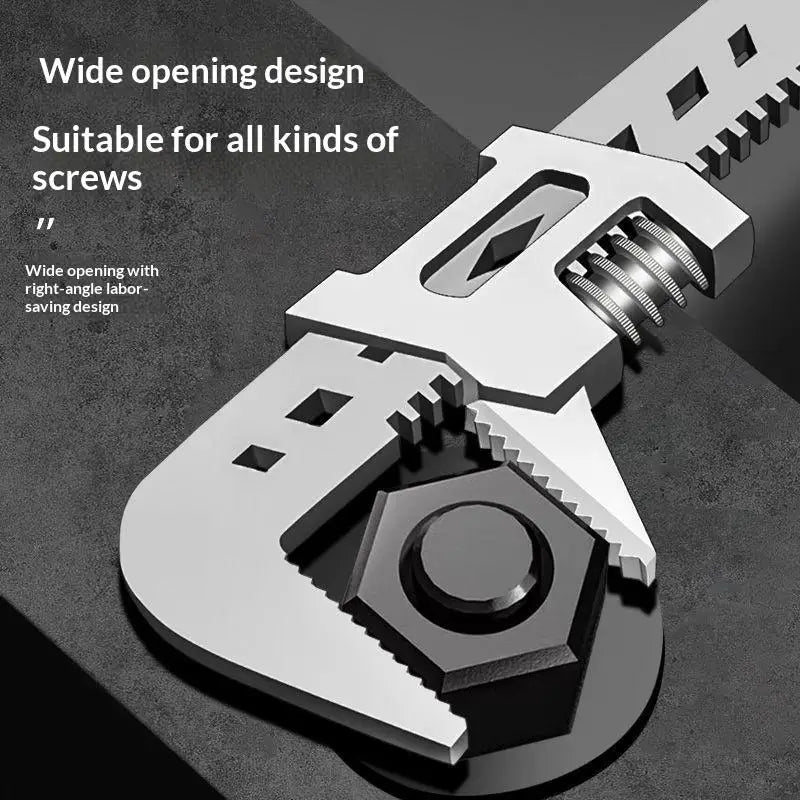 F-Type Right Angle Adjustable Wrench – Wide Jaw Spanner