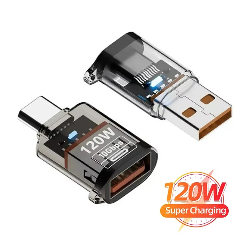 USB 3 2 C Adapter OTG Fast Charging 120W 10GB Speed Data Audio