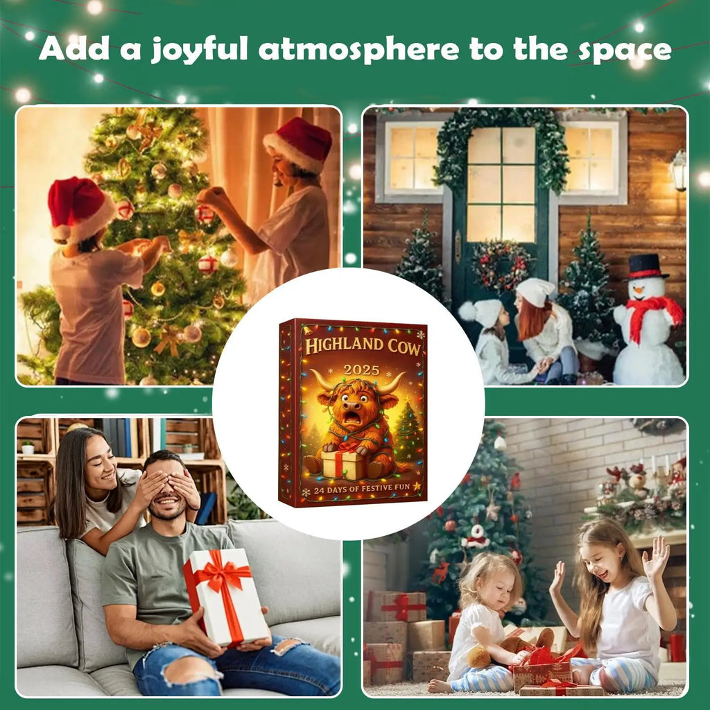 2025 Christmas Advent Calendar 2D Acrylic Animal Pendants 24 Days