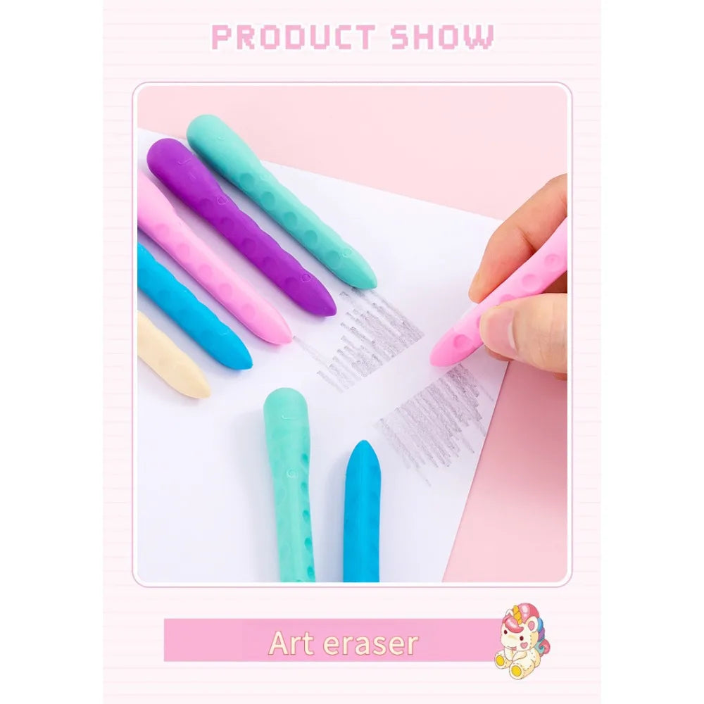 Traceless Erasers Suitable School Office Pencil-shaped Dust-free
