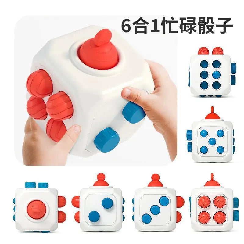 Fidget Decompression Dice – Stress & Anxiety Relief Toy Fidget Stress Cube Zpaxo