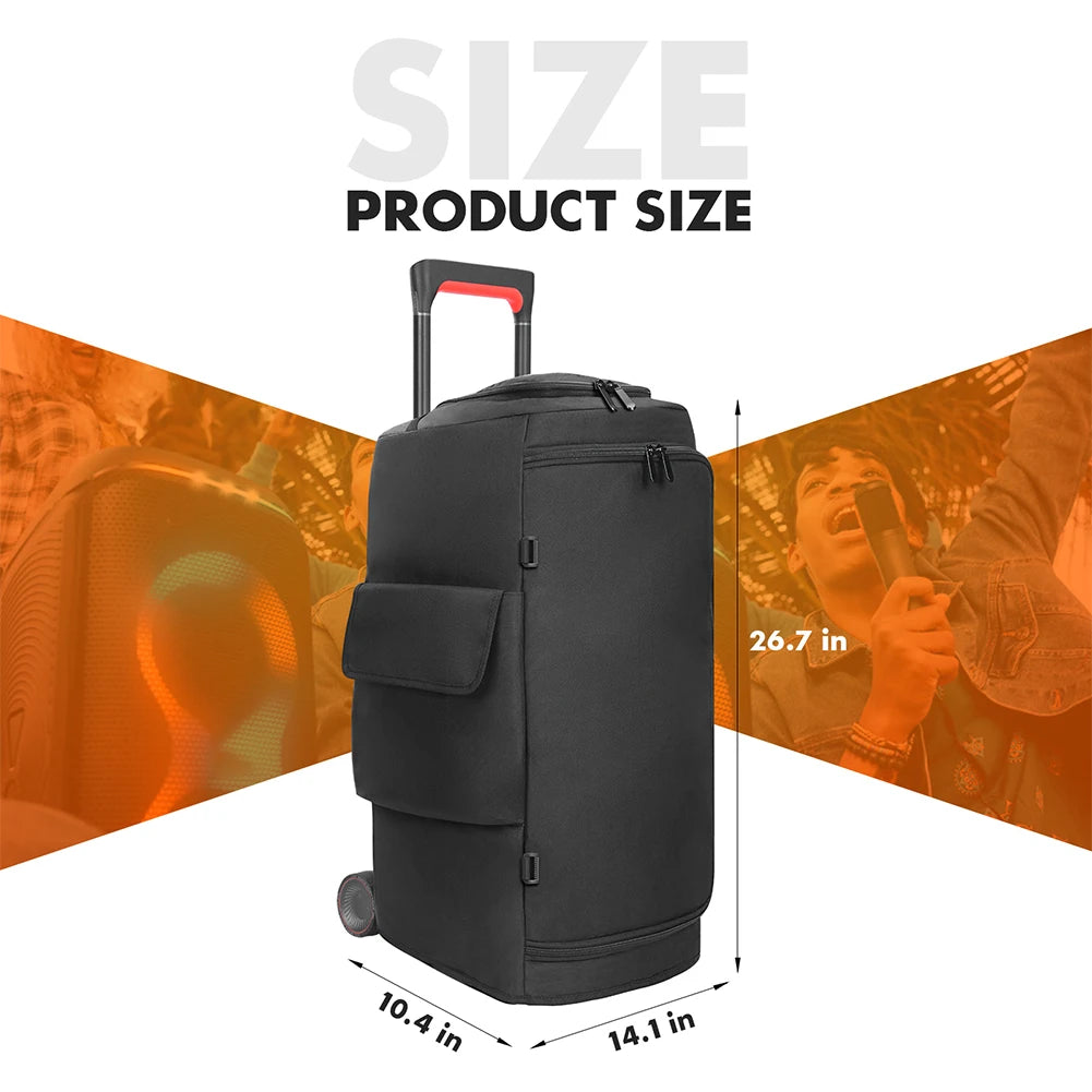 Portable Speaker Dust Case with Mic Pocket Double-Sided Speaker Storage Bag Speaker Carry Bag for JBL PARTYBOX 310/320 Accessory Zpaxo