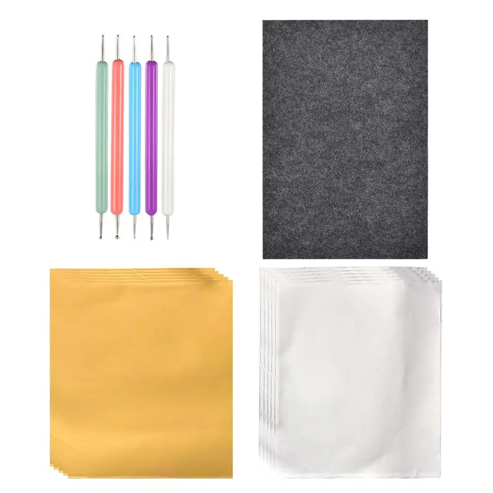 Aluminum Foil Embossing Art Tools Reusable Beginner Craft Kits Zpaxo 30 x 20cm set