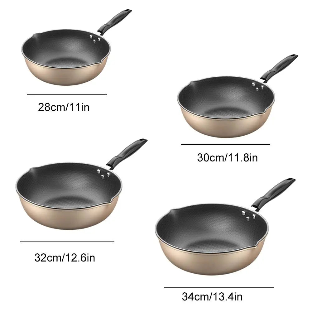 Honeycomb Nonstick Wok – Multi-Functional Fry Pan, All Stoves Nonstick Wok Pan Zpaxo