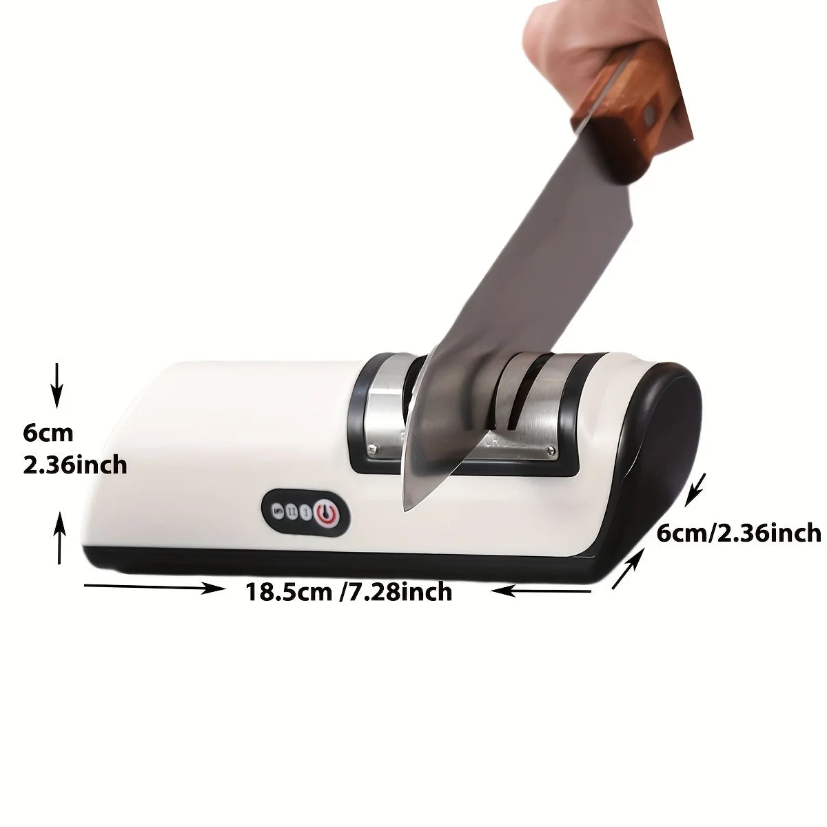 Electric Knife Sharpener USB Rechargeable, Multi-Knife Sharpener for Kitchen Chef Slicing Santoku Paring Ceramic Knives Zpaxo