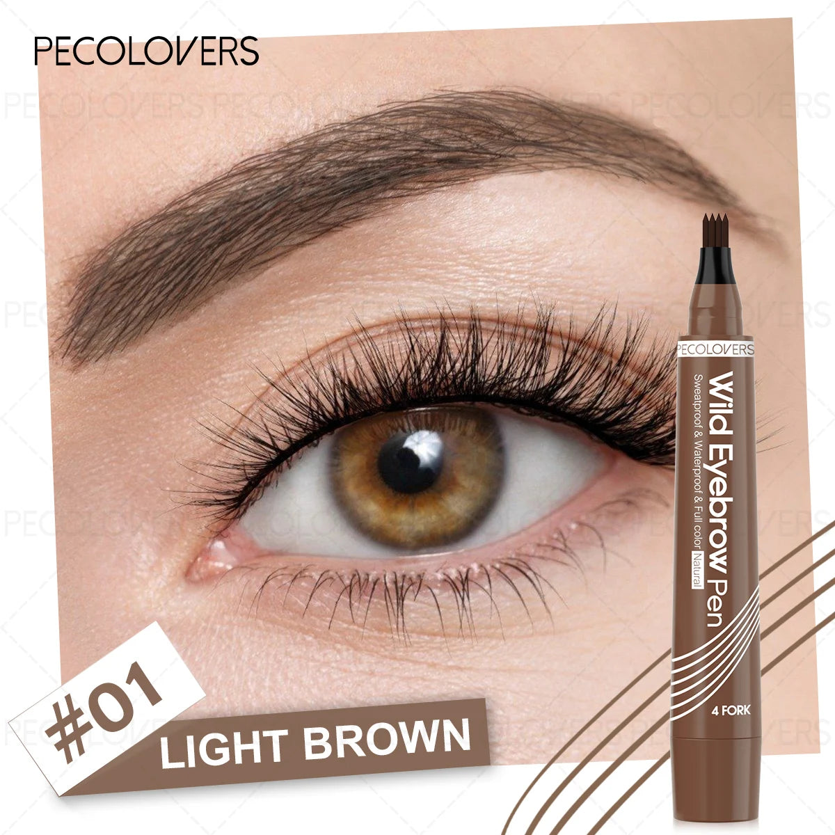 1pc Waterproof Eyebrow Pencil Ultra-Fine Tip Available in Multiple Colors Fast Drying an Essential Makeup Tool for Everyday Use Zpaxo 01