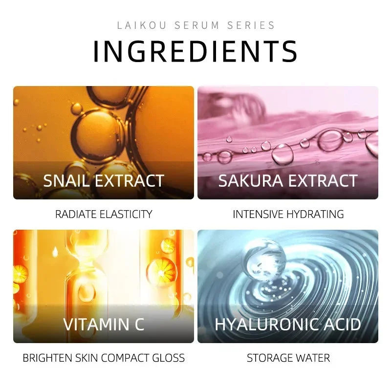 Gold Snail Vitamin C Whitening Serum Japan Sakura Hyaluronic Acid Zpaxo