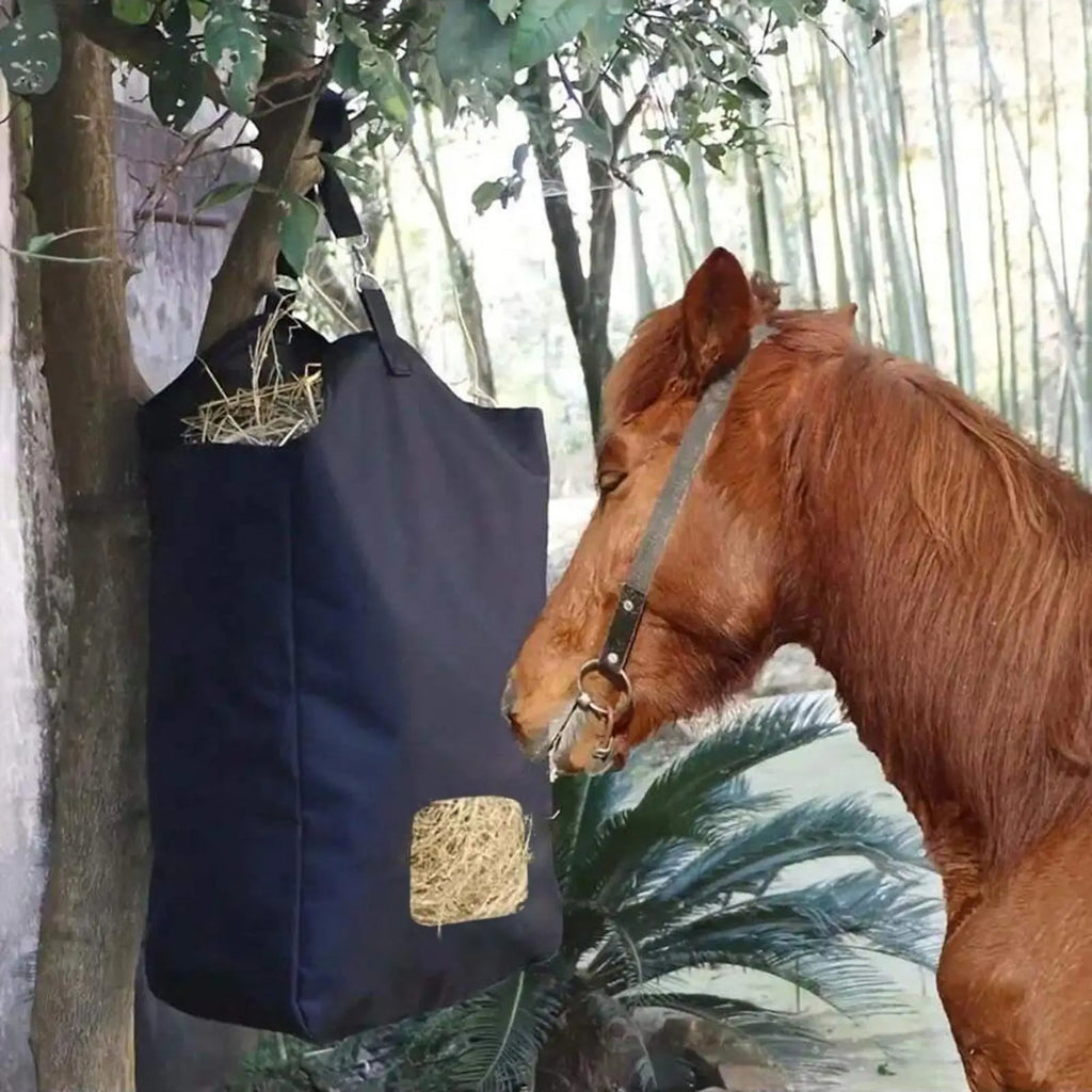 Feed Bags for Horses Feeding Net for Sheep Oxford Cloth Large Capacity Hay Bag for Goat Equestrian Stallcorral Barn Stable Zpaxo