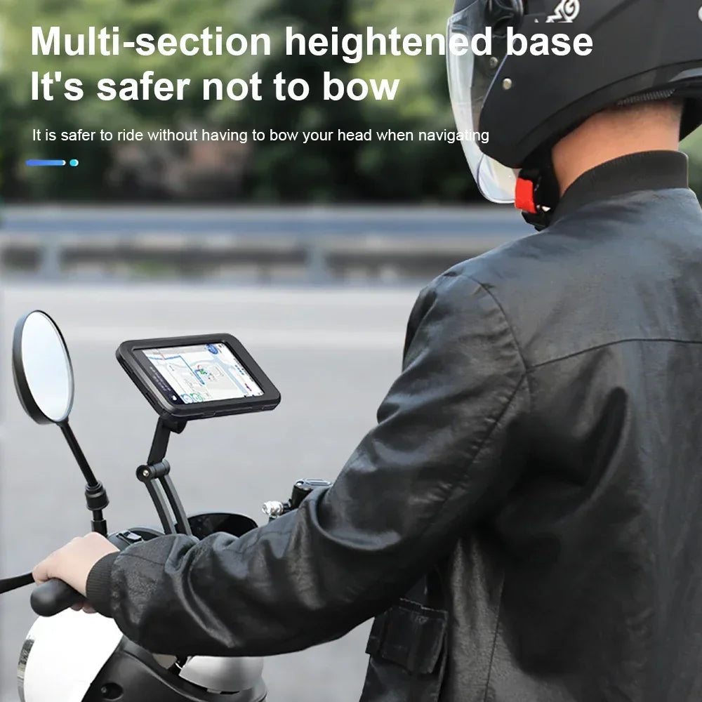Waterproof Motorcycle Bike Mobile Phone Holder Magnetic Universal Zpaxo