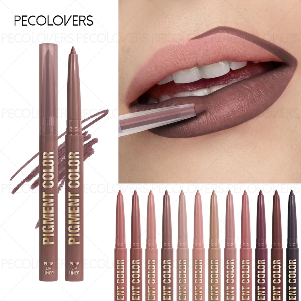 Long-lasting Waterproof Lip Liner Pen Easy Coloring Great Rendering Zpaxo
