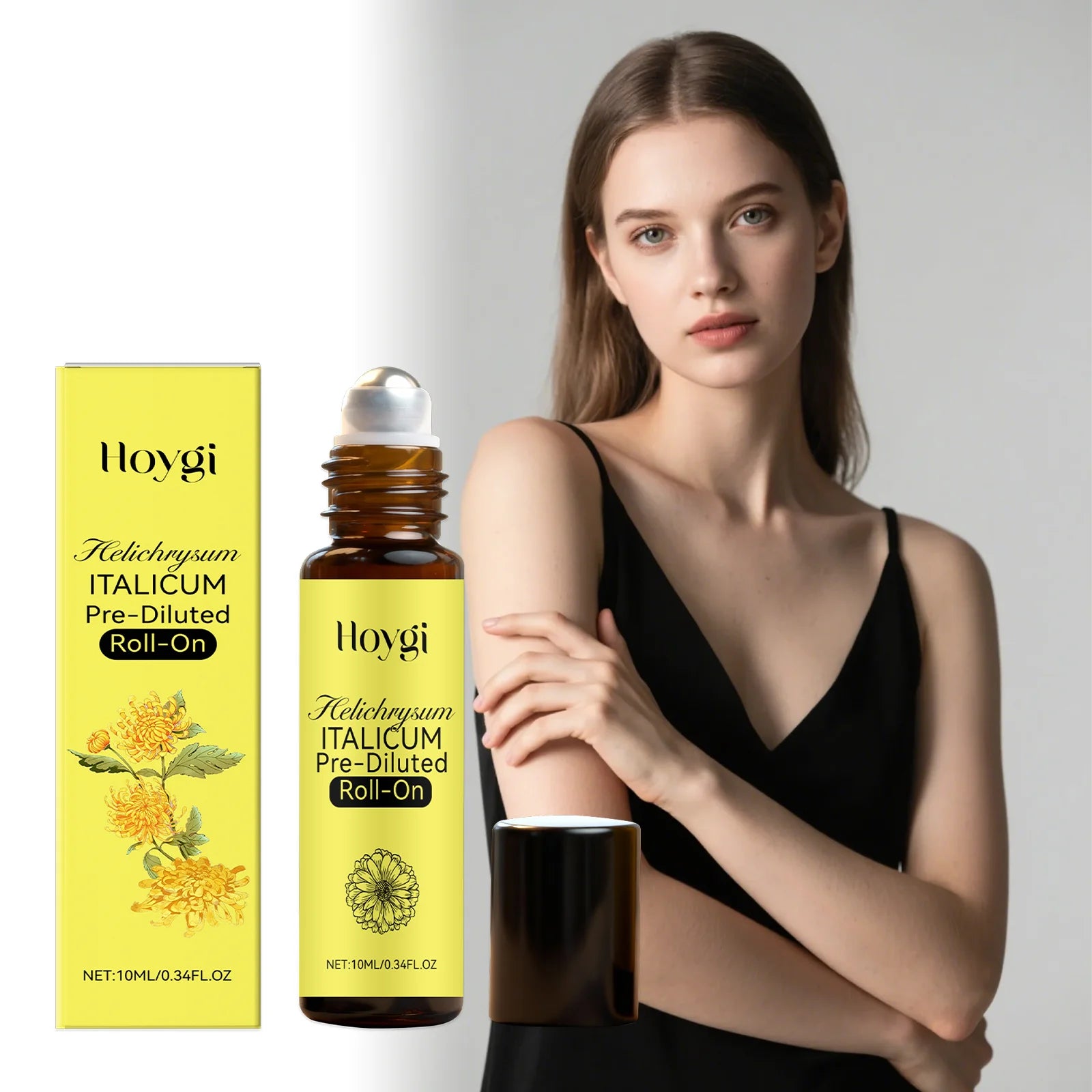 Helichrysum Roll On Body Oil for Dry Skin Relief Hydrating Soothing Massage Oil with Jojoba Oil Winter Skincare Gift for Women Zpaxo