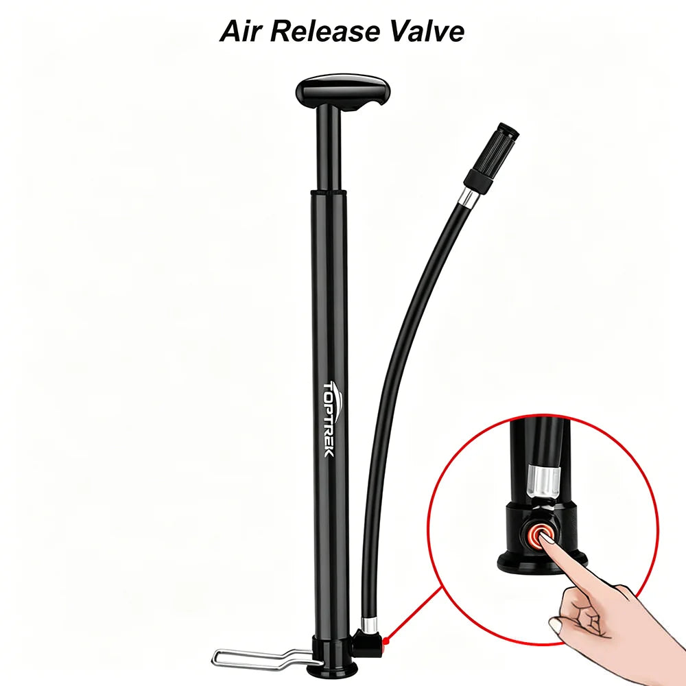 TOPTREK Portable Bike Pump Mini High Pressure Bicycle Tire Three In One Valve Hand Air Pump Bikes Basketballs With Mount Bracke Zpaxo