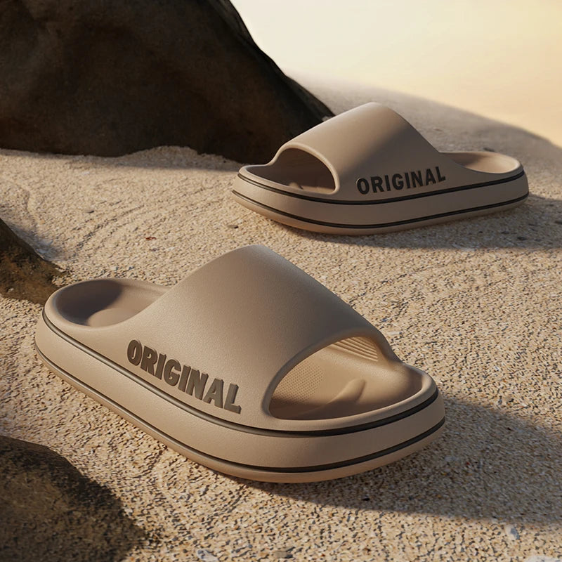 Mens Thick Sole Indoor Bathroom Anti Slip Shoes Summer Couple Sandals