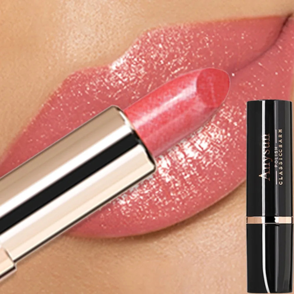 1Pc Mermaid Sparkling Velvet Lipstick Holographic Metallic Pearl Lipstick Lasting Micro-Glow Shimmer Lip Stain Women Makeup Gift Zpaxo