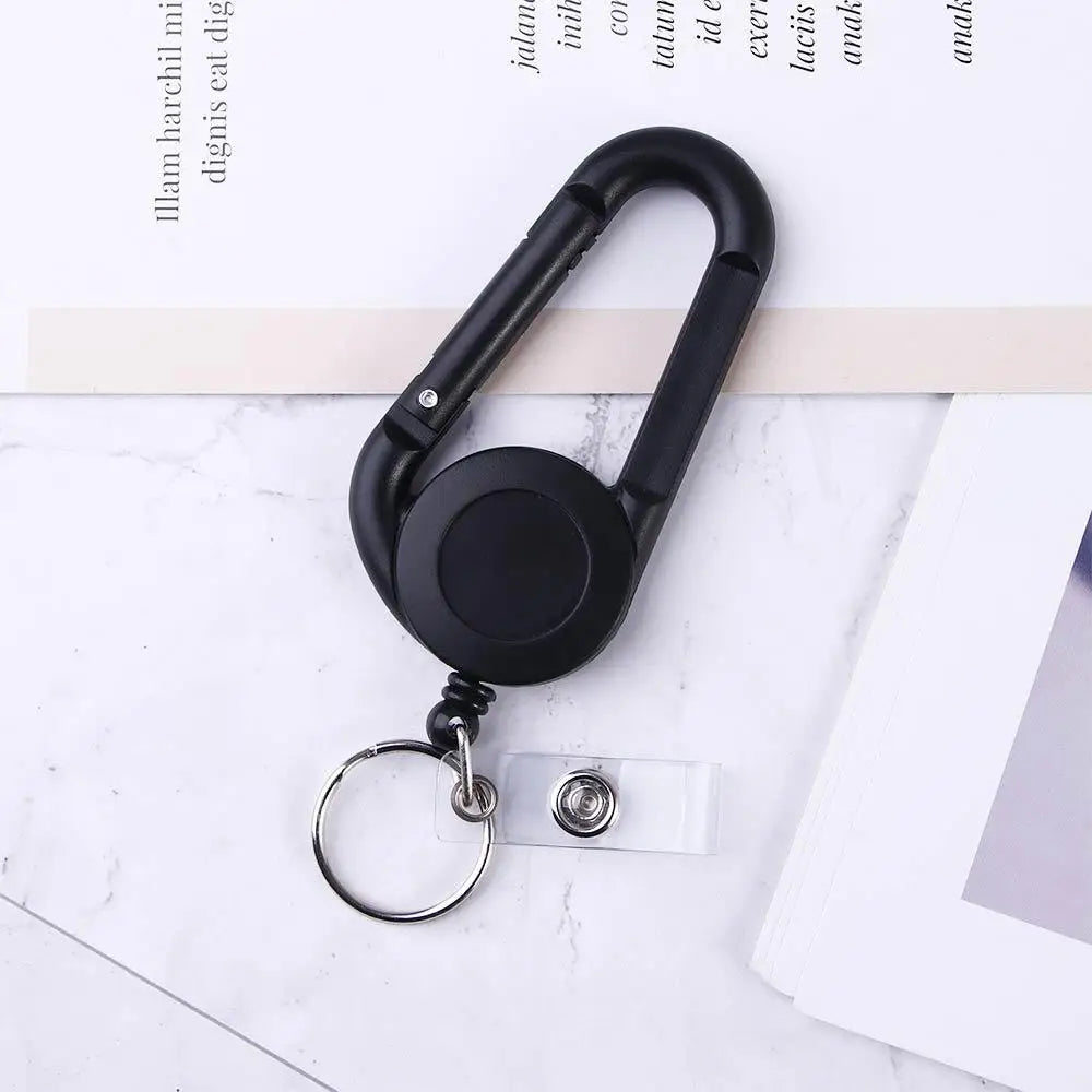Name Tag Card ID Lanyard Office Supplies Pull Keychain Tool Keychain Badge Holder Clip Badge Reel Clip Key Ring Clips Zpaxo